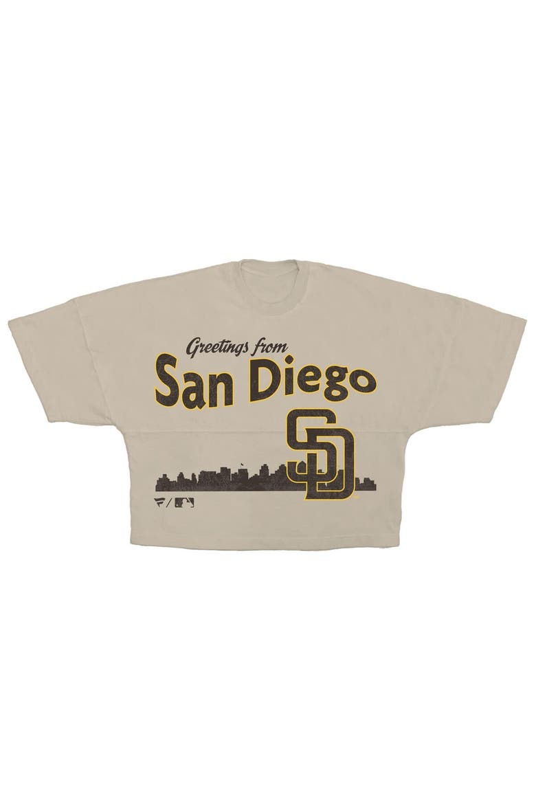 Women's Fanatics  Cream San Diego Padres Skyline Crop T-Shirt, Alternate, color, Cream