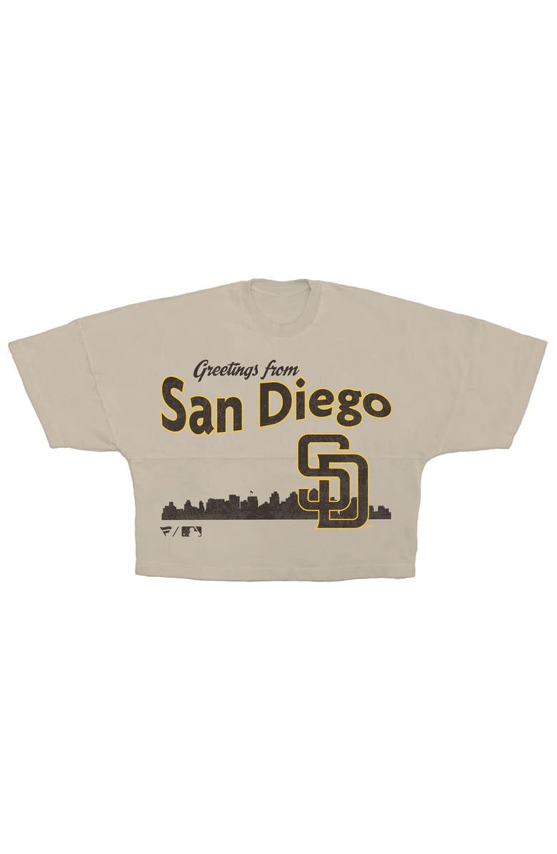 FANATICS Women's Fanatics Cream San Diego Padres Skyline Crop T-Shirt, Alternate, color, Cream