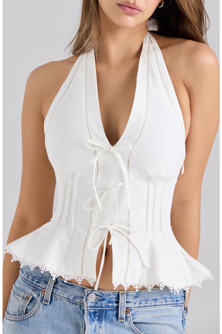 Elana Halter Top, Main, color, WHITE