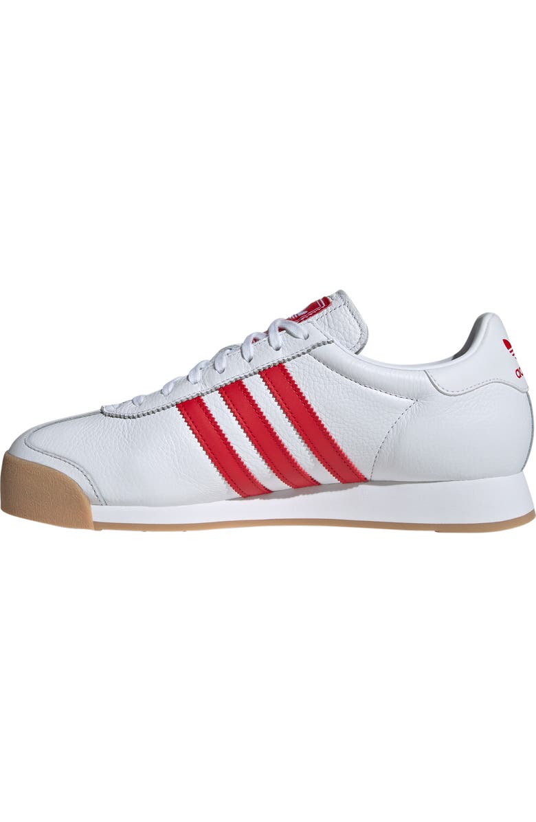adidas Samoa Sneaker, Alternate, color, White/ Scarlet/ Gum3