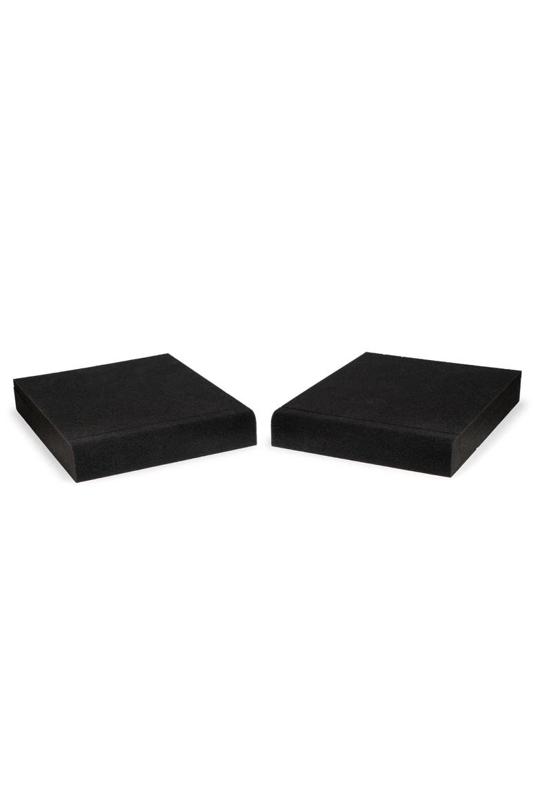 High Density Foam Isolation Pads for Bookshelf Speakers, 8.5'' x 6.35'', Main, color, Black