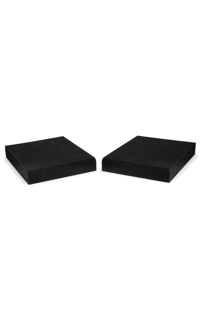 Fluance High Density Foam Isolation Pads for Bookshelf Speakers, 8.5'' x 6.35'', Main, color, Black