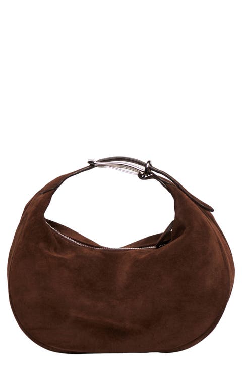 Moon Suede Top Handle Bag