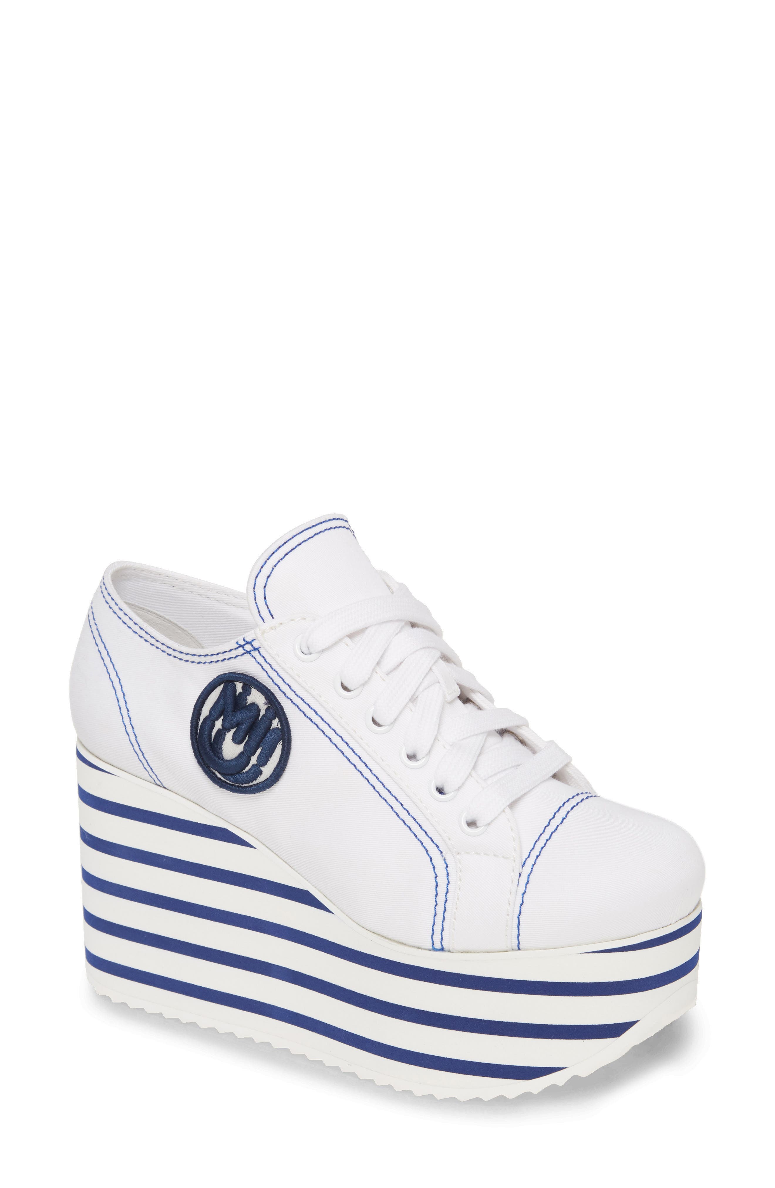 Miu Miu Platform Wedge Sneaker, Main, color, 