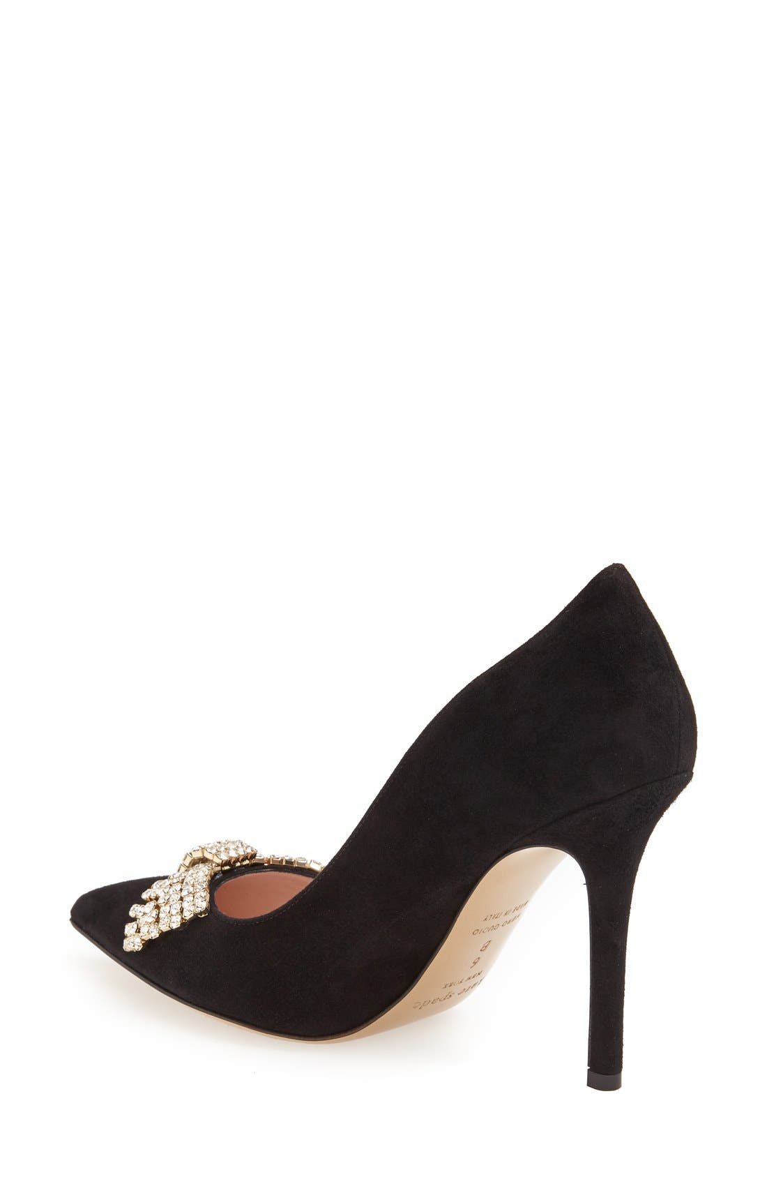 'lissie' pump, Alternate, color, BLACK SUEDE