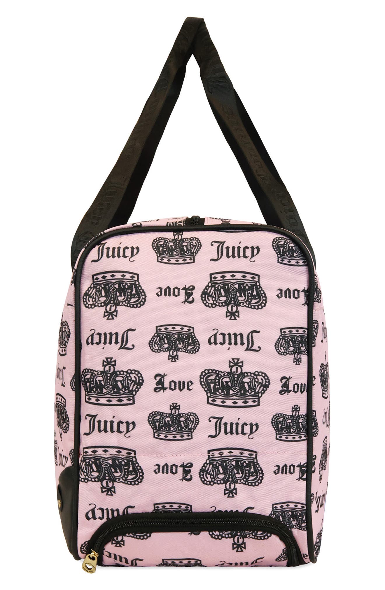 Jada Rolling Duffle Bag, Alternate, color, PINK DIAMOND/ CROWN
