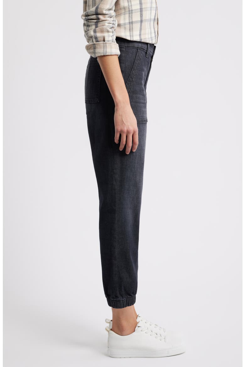 Utility Denim Joggers, Alternate, color, WASHED BLACK