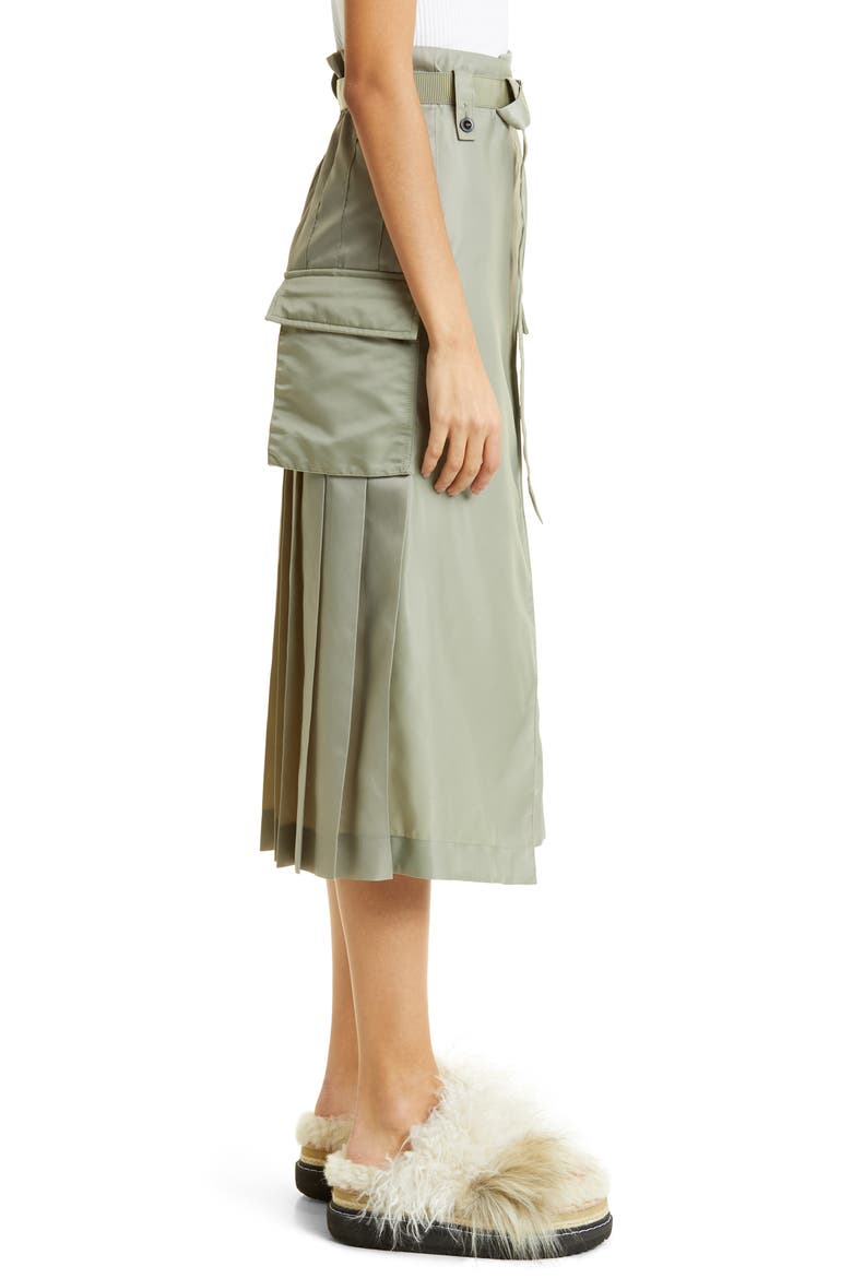 Belted Cargo Skirt, Alternate, color, L/ KHAKI