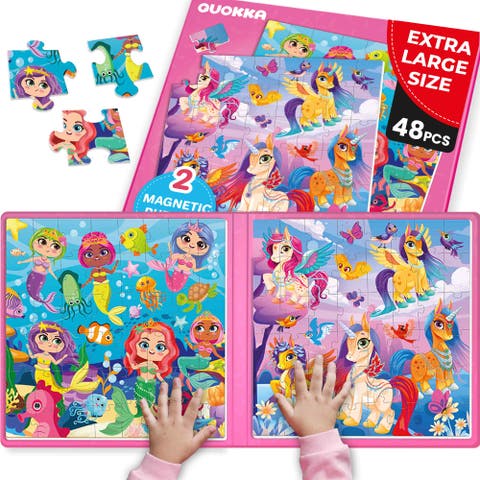 Magnetic Jigsaw Puzzle Set - 2x48 Piece