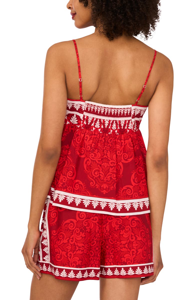 1.STATE Split Neck Sleeveless Blouse, Alternate, color, Goji Berry