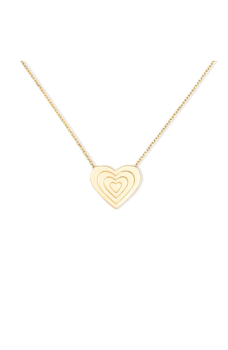 Campbell + Charlotte Juju Heart Charm Necklace, Alternate, color, Gold