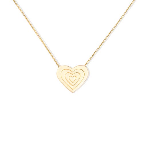 Campbell + Charlotte Juju Heart Charm Necklace In Gold