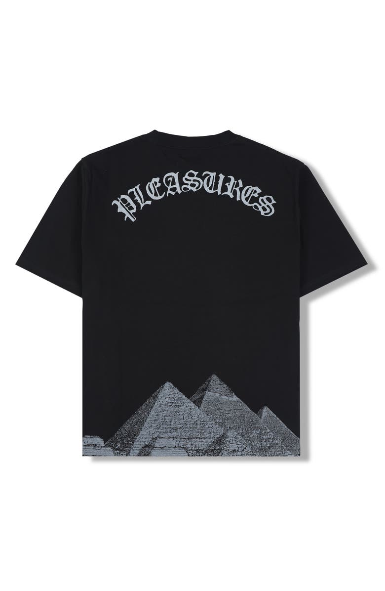 PLEASURES Elevation Heavyweight Cotton Graphic T-Shirt, Alternate, color, Black