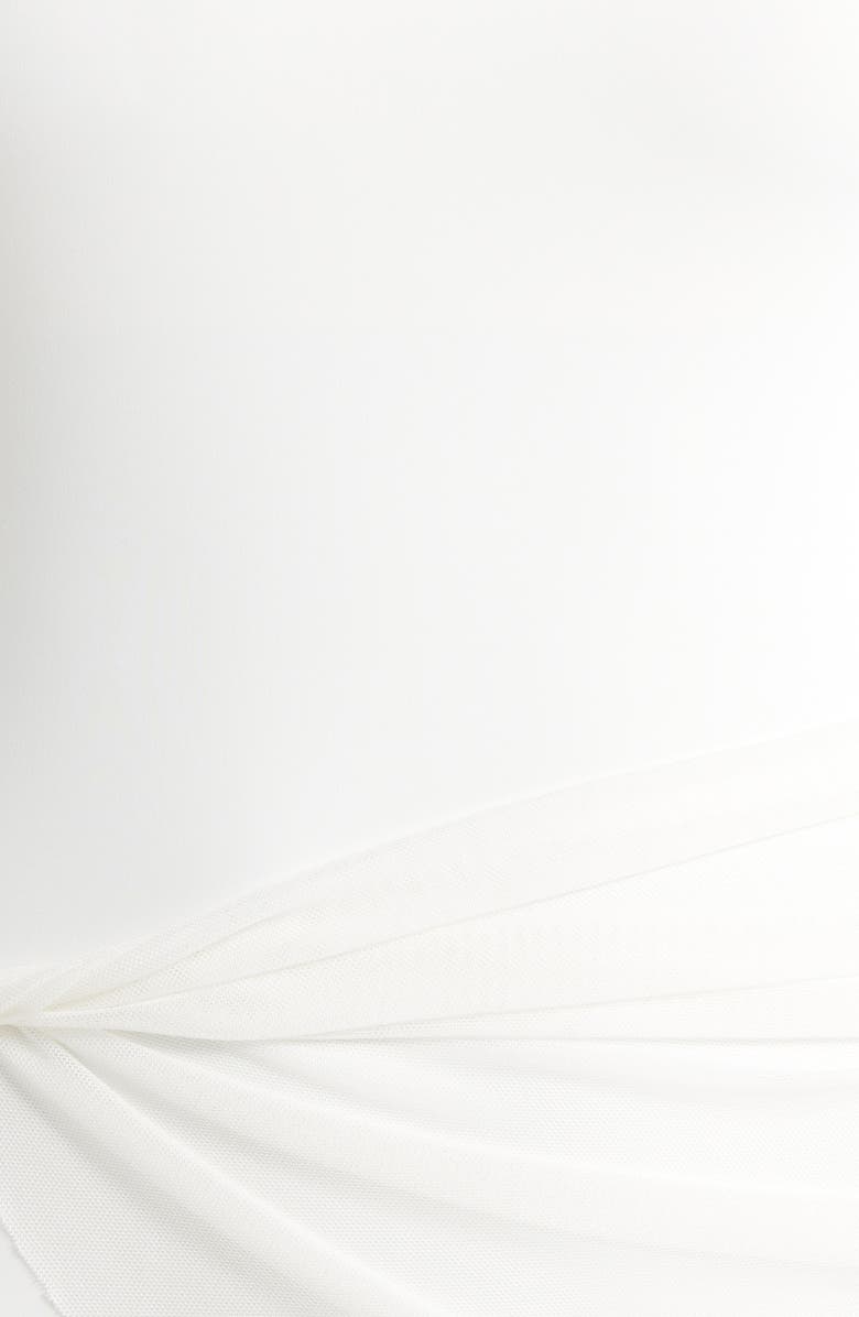 Hutch Mesh Overlay One-Piece Swimsuit, Alternate, color, White Solid