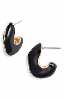 Open Edit Chubby Enamel Hoop Earrings