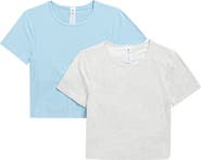 YOGALICIOUS 2-Pack Tara Heavenly Rib Crop T-Shirts