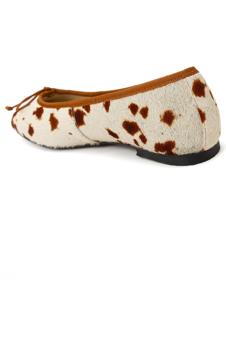 Menina Step Sandrine Ballet Flat, Alternate, color, Brown/White
