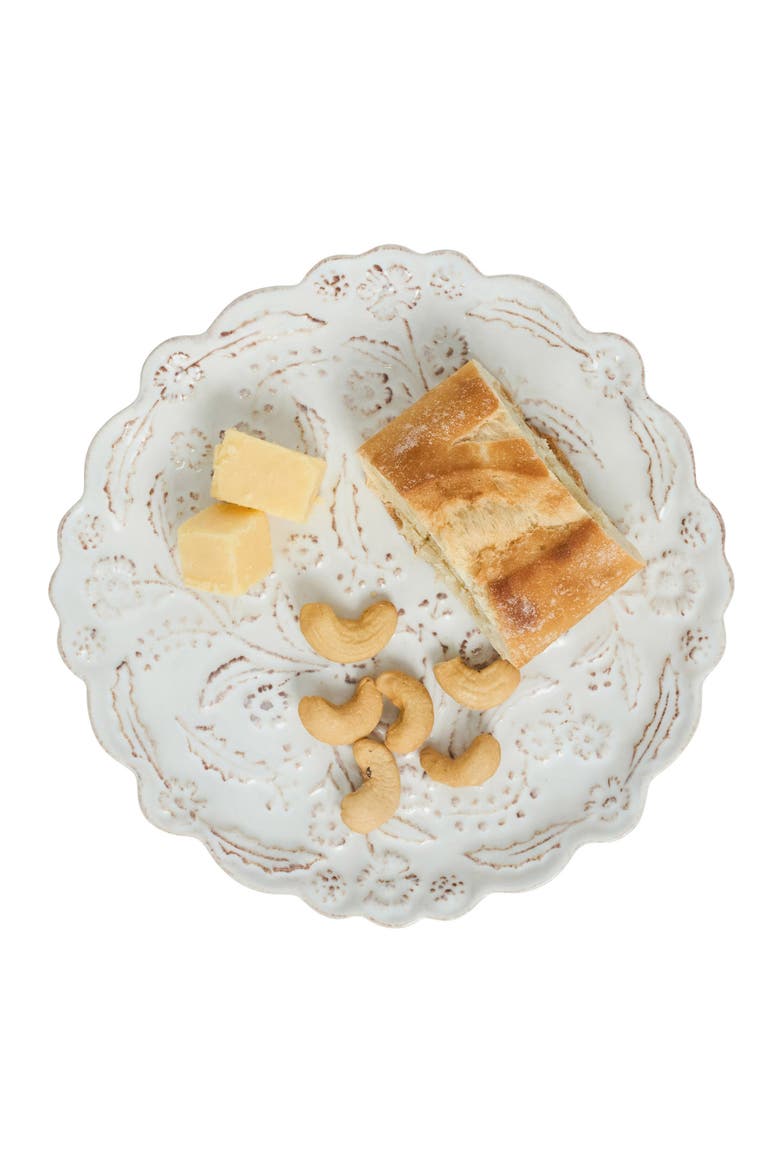 Berry & Thread Thistle Set of 4 Cocktail Plates, Alternate, color, WHITEWASH