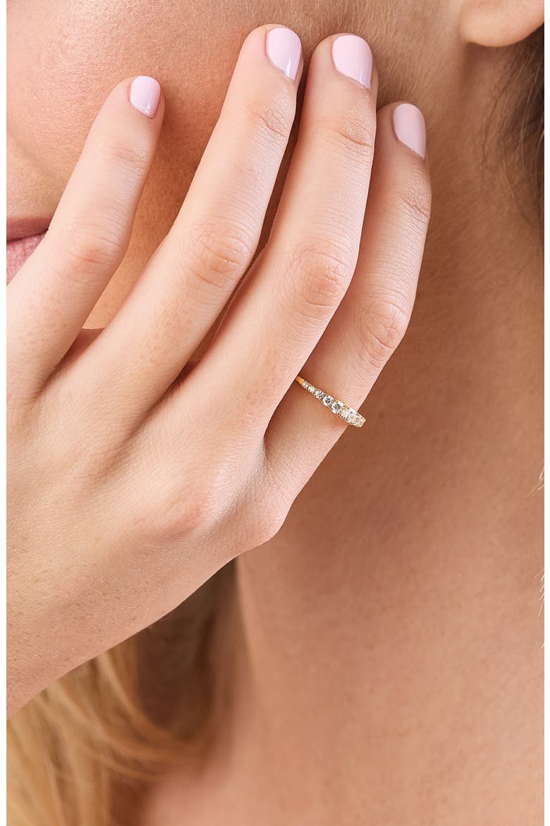 18K Gold Audrey Diamond Stackable Ring (Online Trunk Show), Alternate, color, 18K YELLOW GOLD
