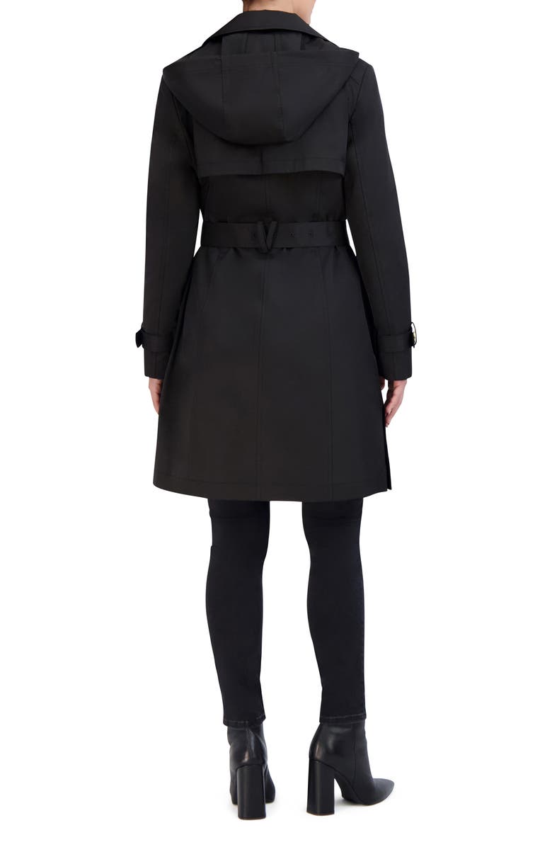 Cole Haan Signature Insulated Double Breasted Hooded Trench Coat, Alternate, color, 