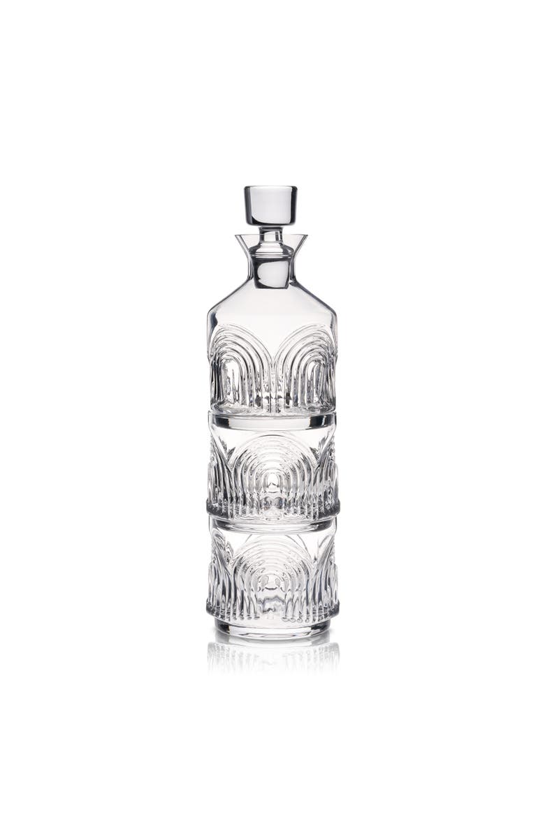 Deco Beau 3-Piece Crystal Stacking Decanter, Main, color, Clear