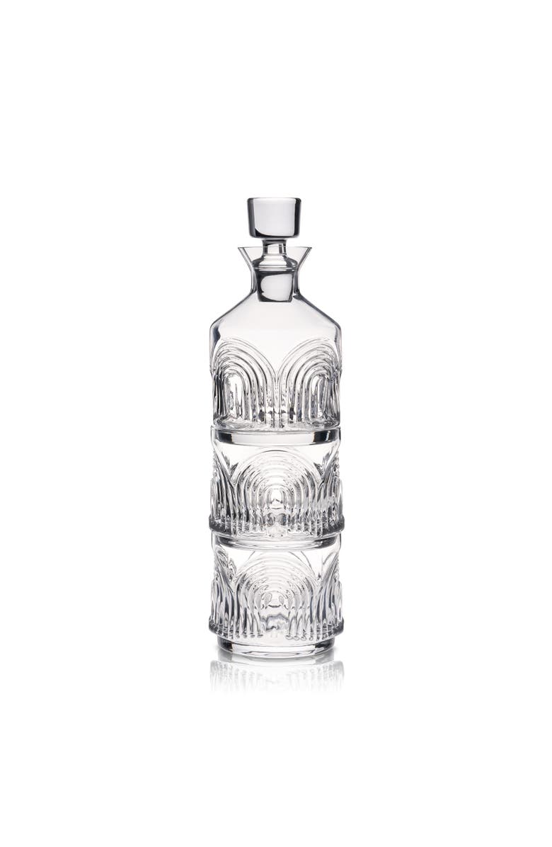 Viski Deco Beau 3-Piece Crystal Stacking Decanter, Main, color, Clear