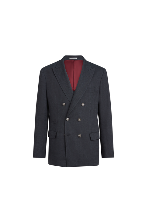 Chevron deconstructed blazer