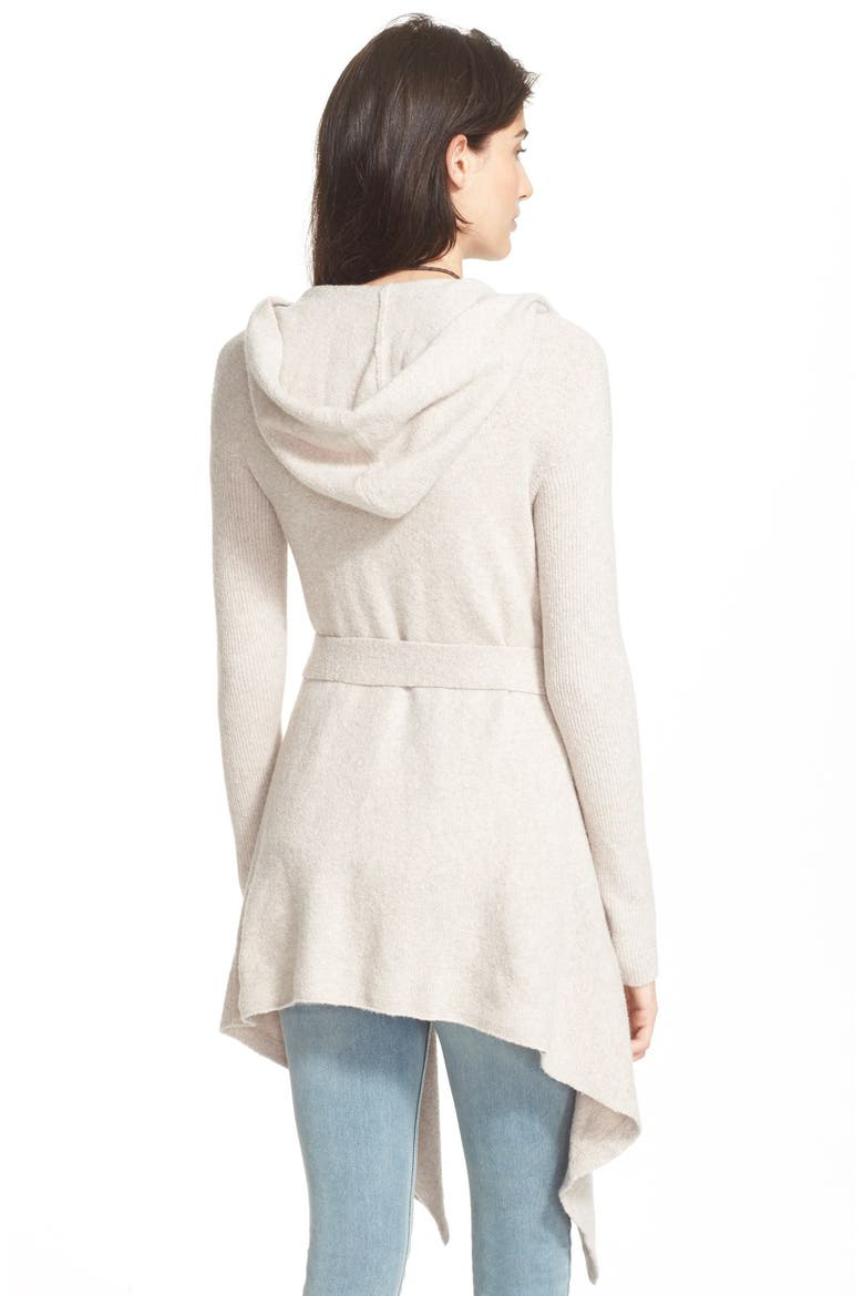 'Sloane' Hooded Wrap Cardigan, Alternate, color, OATMEAL