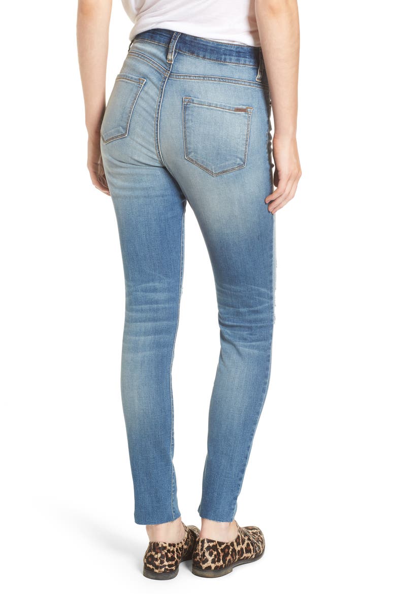 Ellie Ripped High Waist Skinny Jeans, Alternate, color, HILL GROVE