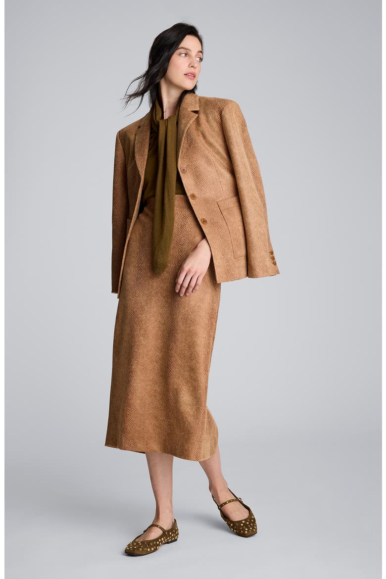 Snake Embossed Jacket, Alternate, color, RICH UMBER MULTI