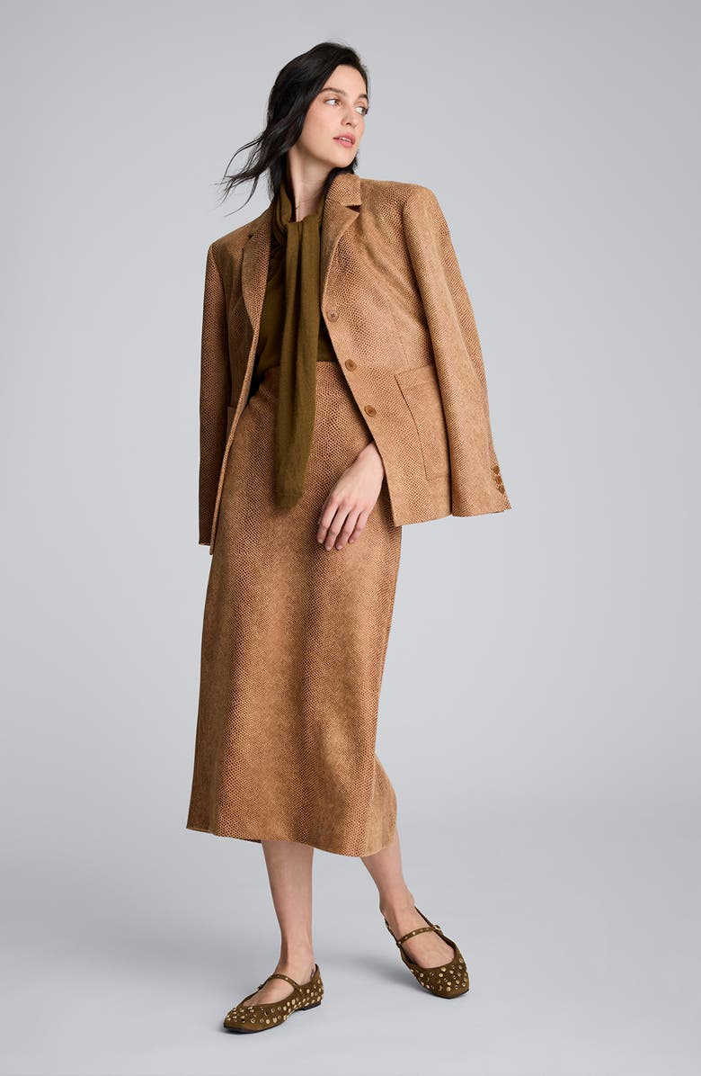 Kenneth Cole Snake Embossed Jacket, Alternate, color, Rich Umber Multi