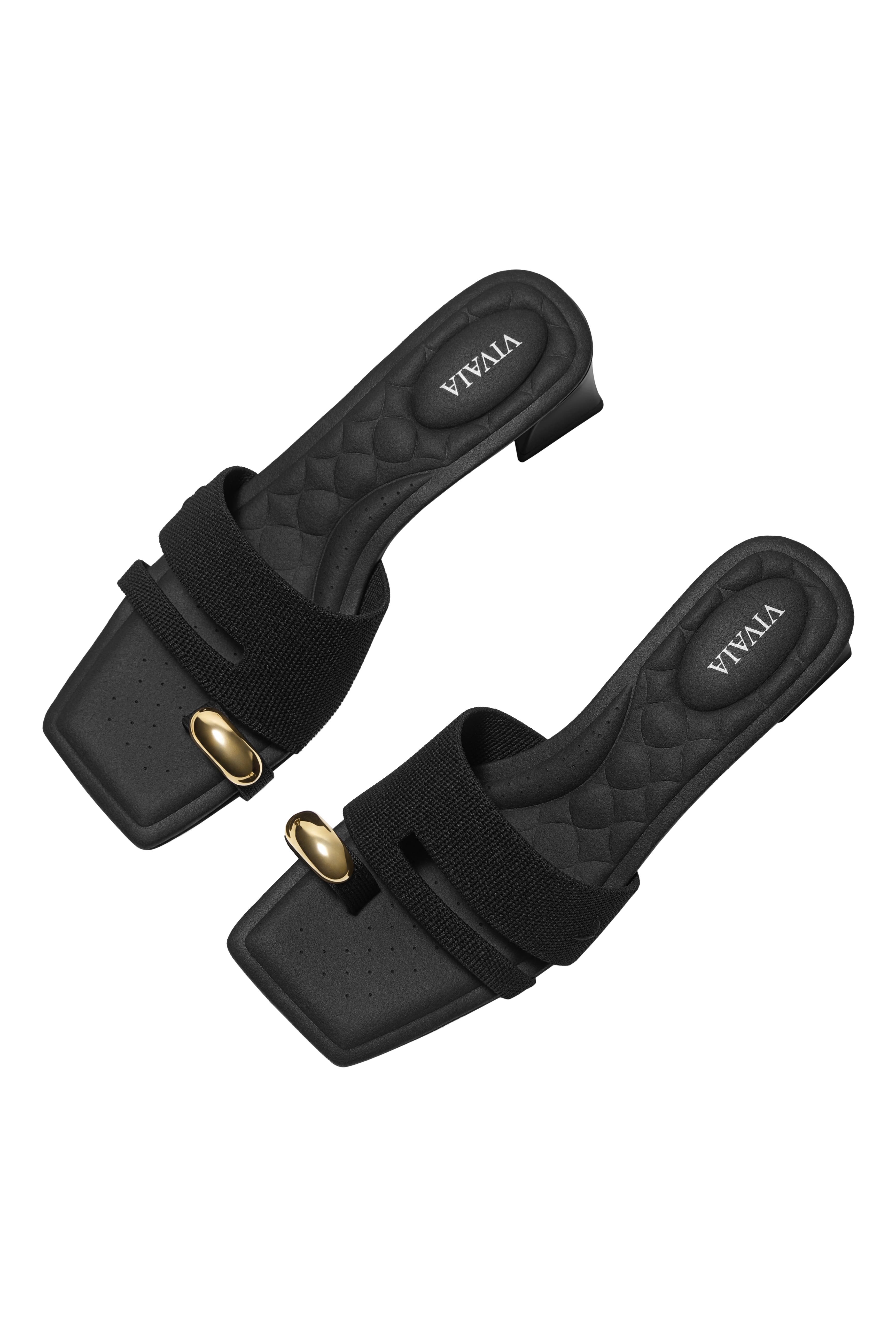 Jayna Square-Toe Toe Ring Sandals, Alternate, color, BLACK