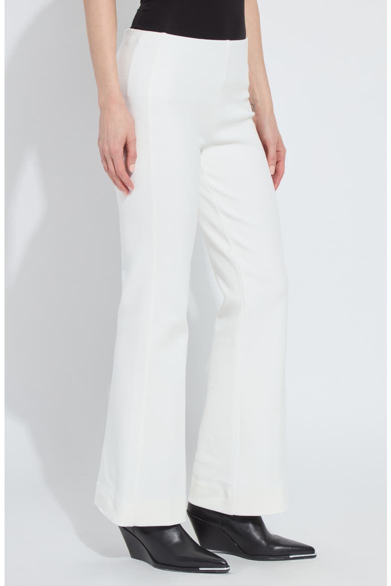 Alma High Waist Flare Leg Pants, Alternate, color, SNOW WHITE