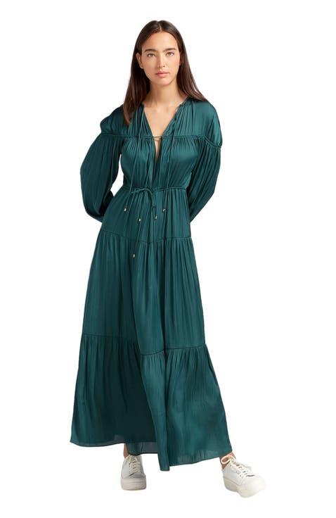 Window Seat Tiered Maxi Dress