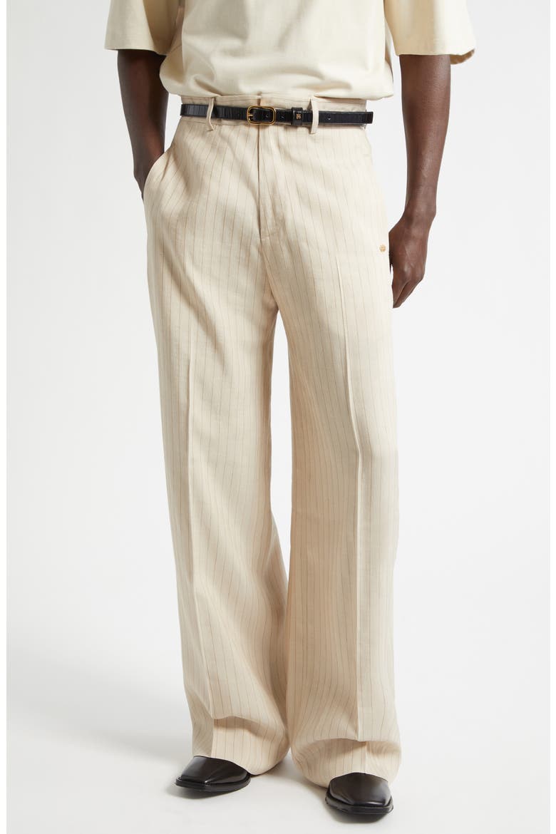 Tailored Pinstripe Pants, Main, color, ALABASTER ARCHIVED