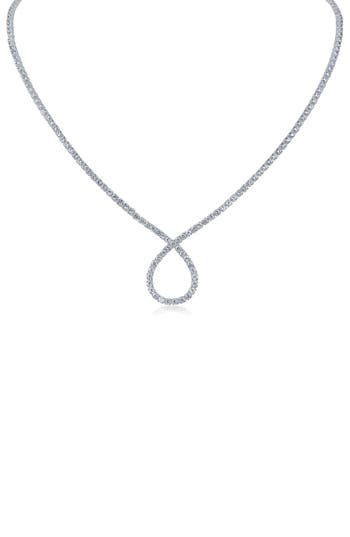Kenneth Jay Lane Cubic Zirconia Infinity Loop Tennis Necklace