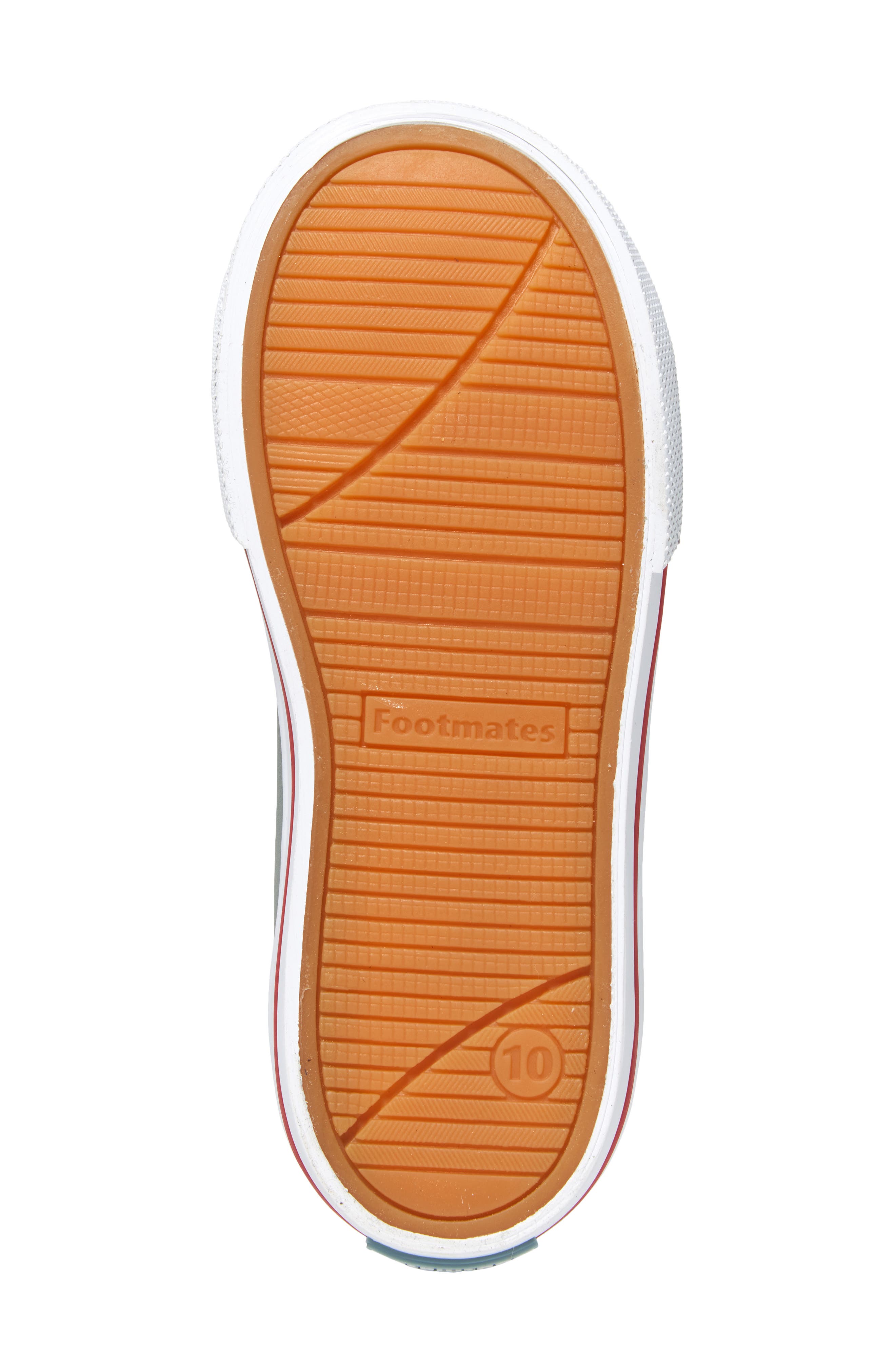 Footmates Kids' Riley High Top Sneaker, Alternate, color, Gray/ Red