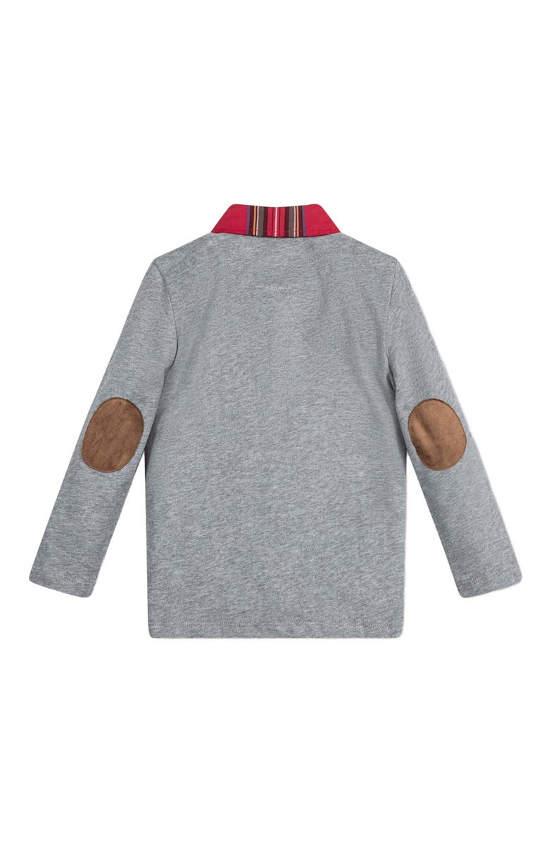 Hope & Henry Baby Boys' Long Sleeve Polo Shirt, Infant, Alternate, color, Gray Heather Red Tartan