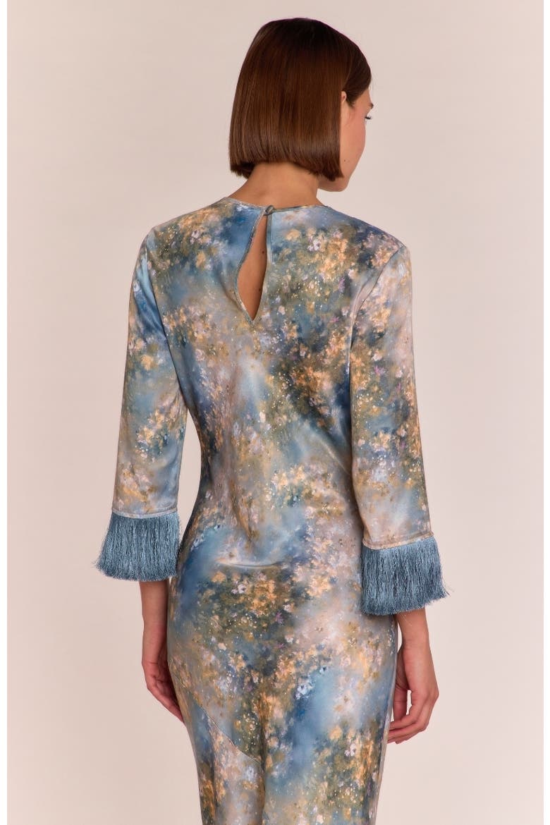 Dolly Fringe Sleeve Dress, Alternate, color, Blue Print