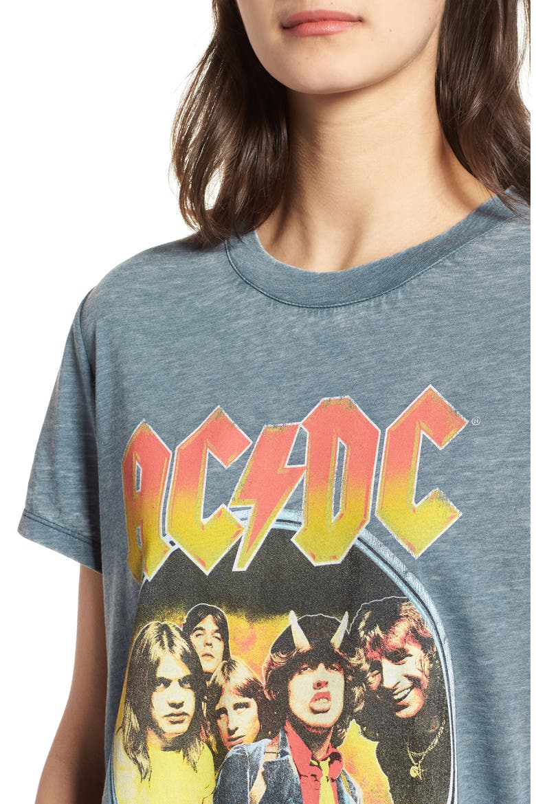 AC/DC Highway to Hell Tee, Alternate, color, WASHED BLUE