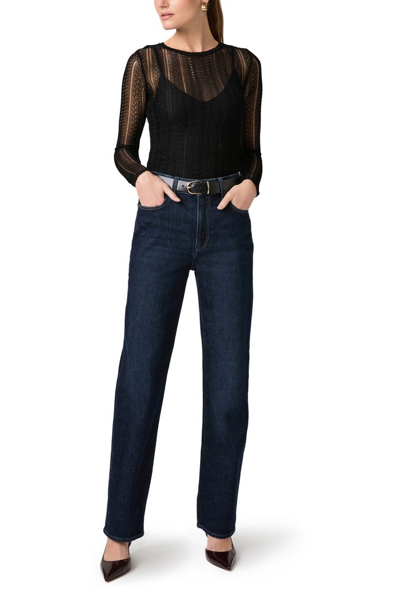 Stevie High Waist Straight Leg Jeans, Alternate, color, DWELL