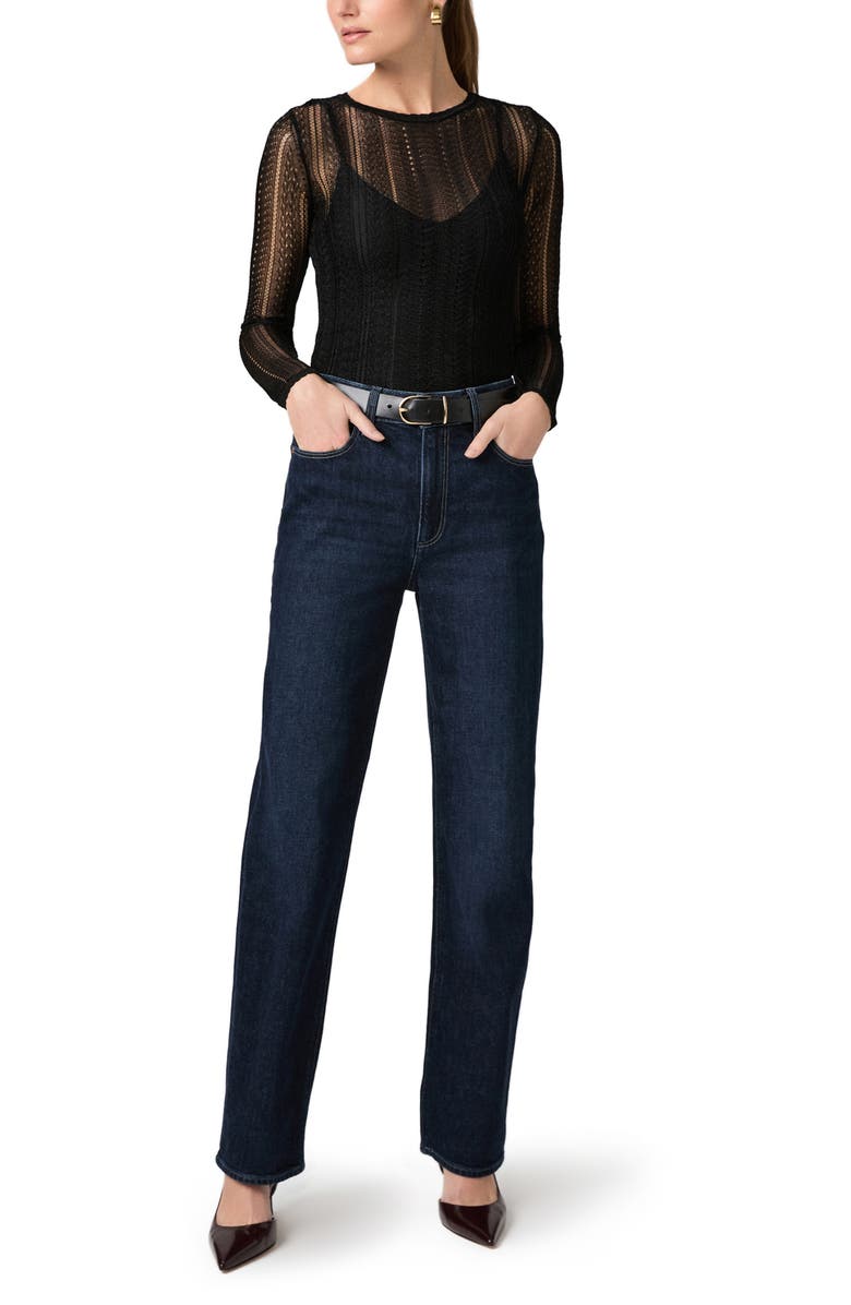 PAIGE Stevie High Waist Straight Leg Jeans, Alternate, color, Dwell