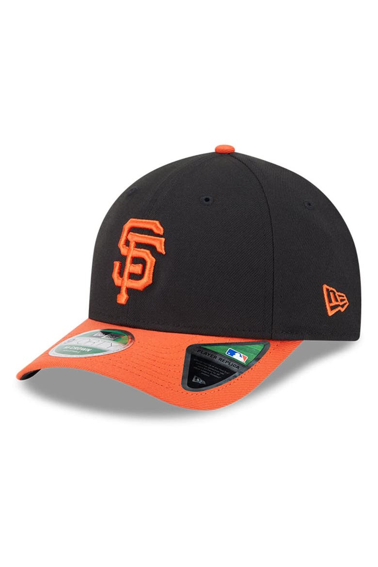 Men's New Era  Black/Orange San Francisco Giants Player Replica 9FORTY Adjustable Hat, Main, color, Black