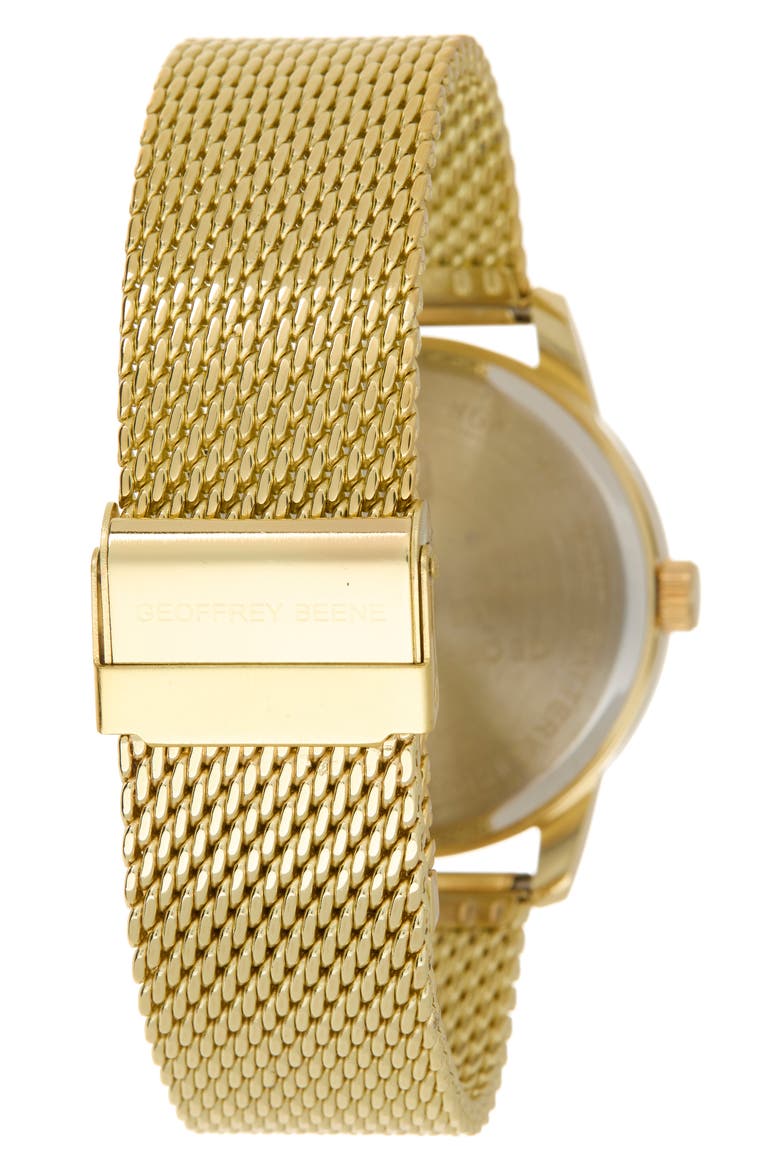 Men's Diamond Mesh Strap Watch, 41mm - 0.001 ctw, Alternate, color, GOLD