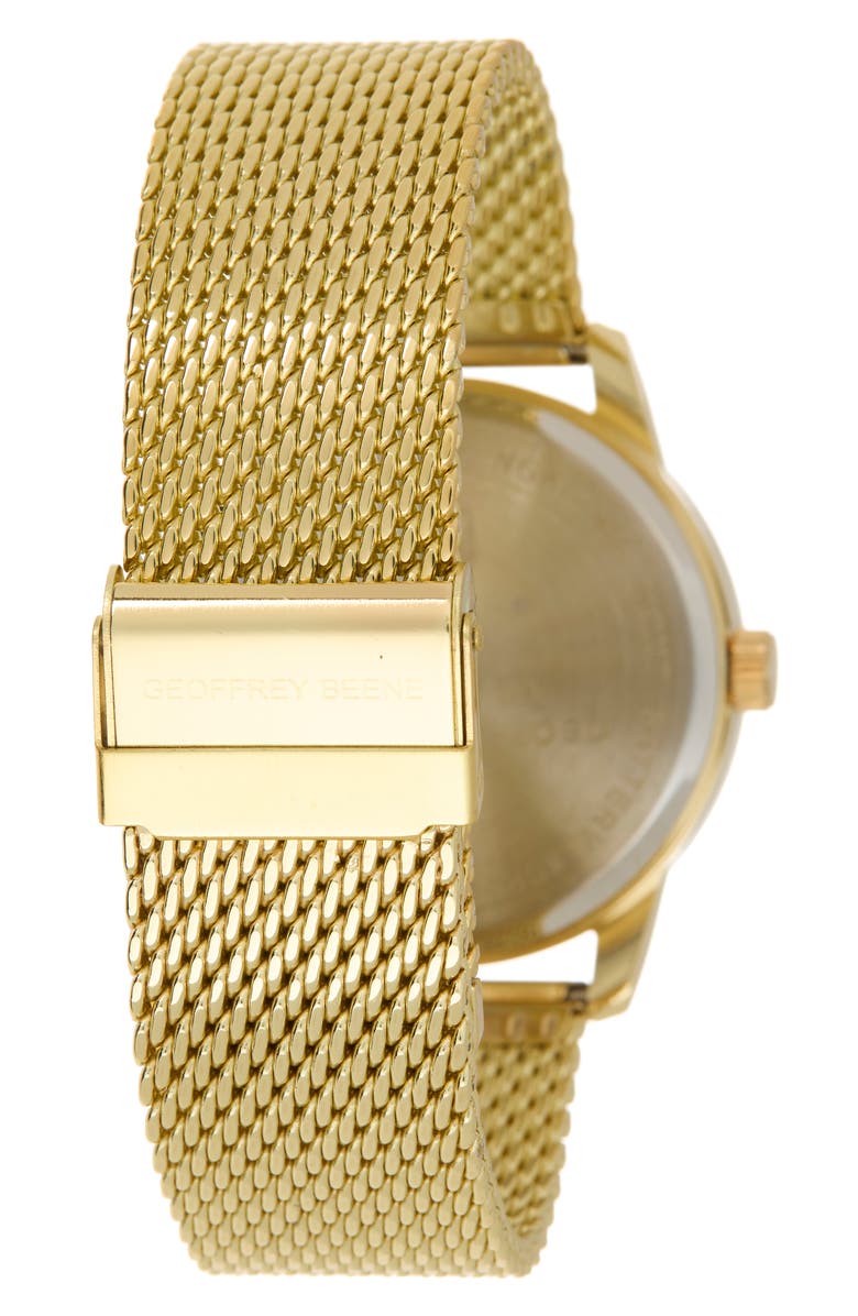 GEOFFREY BEENE Men's Diamond Mesh Strap Watch, 41mm - 0.001 ctw, Alternate, color, Gold