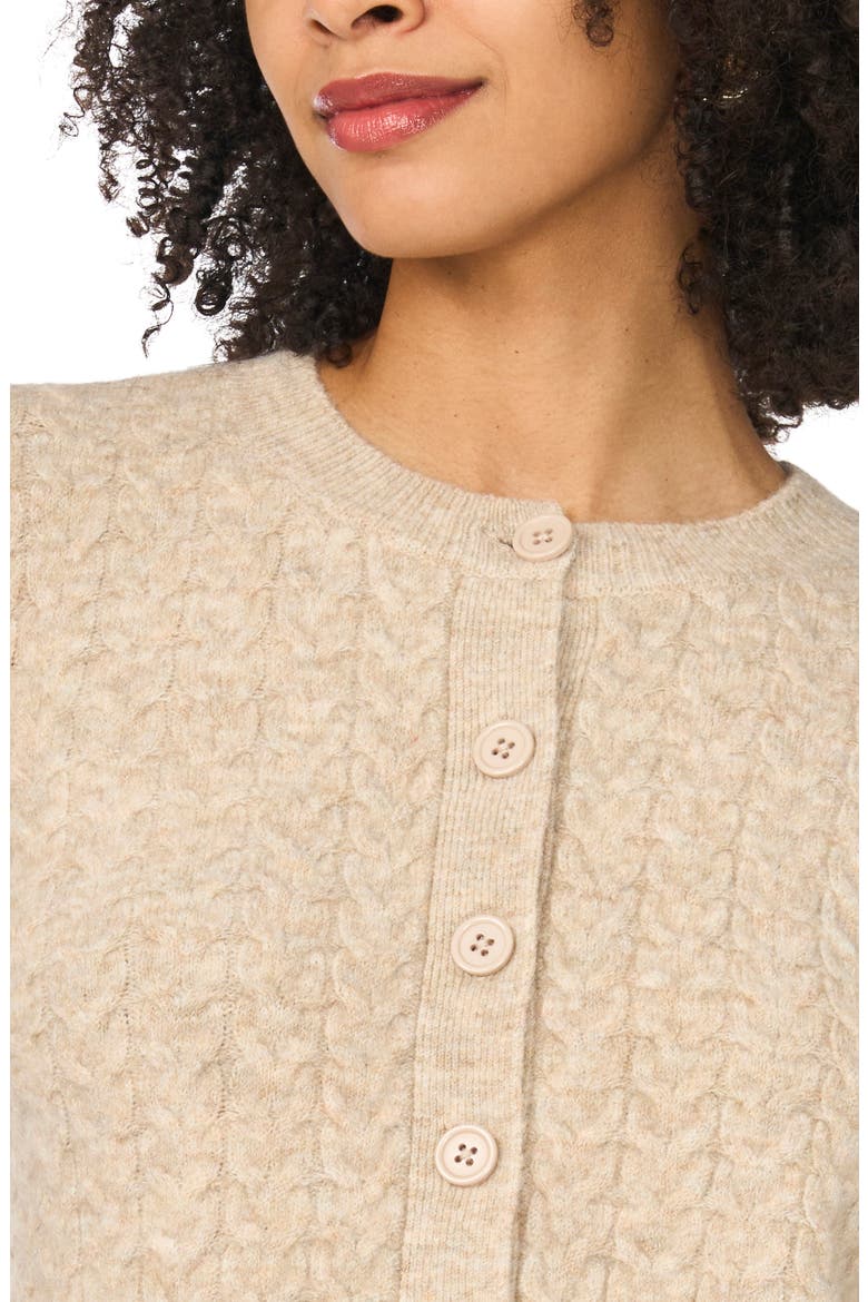 Cable Knit Cardigan, Alternate, color, OATMEAL