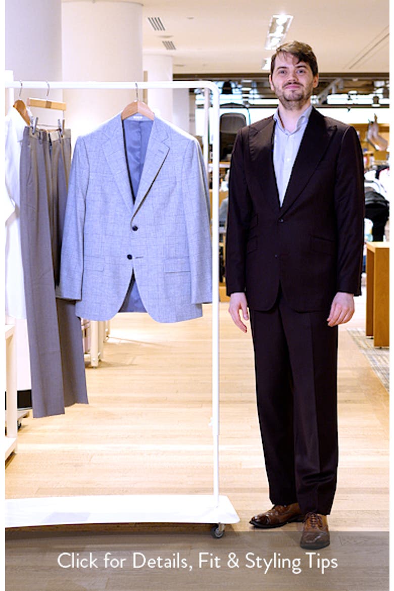 Hartford Classic Fit Light Blue Glen Check Wool Sport Coat video