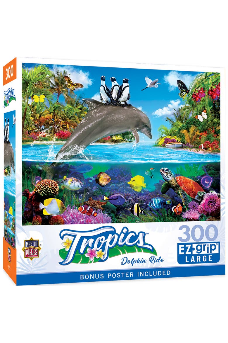 Dolphin Ride 300 Piece Jigsaw Puzzle, Main, color, Multicolor