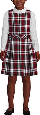 Lands' End Girls Uniform Plaid Jumper