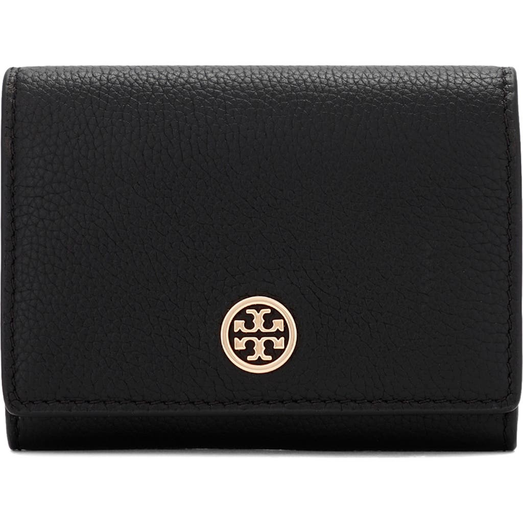 Shop Tory Burch Robinson Small Pebbled Leather Wallet